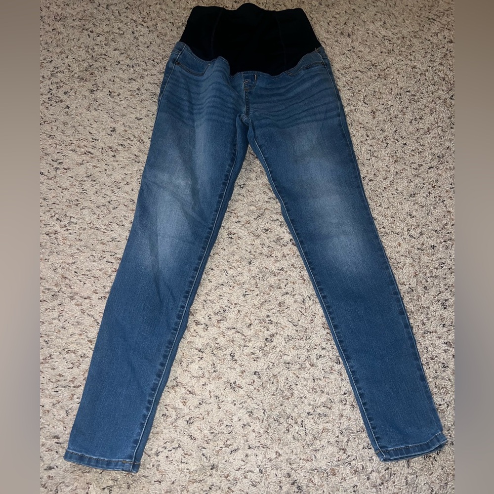 Women's Blue Maternity Jean Jegging